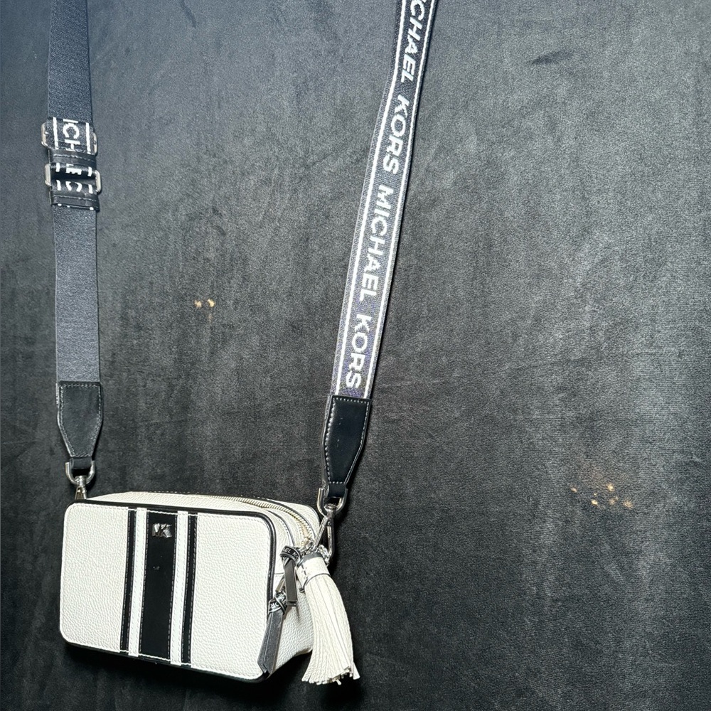 Michael Kors Black and Cream Crossbody Bag